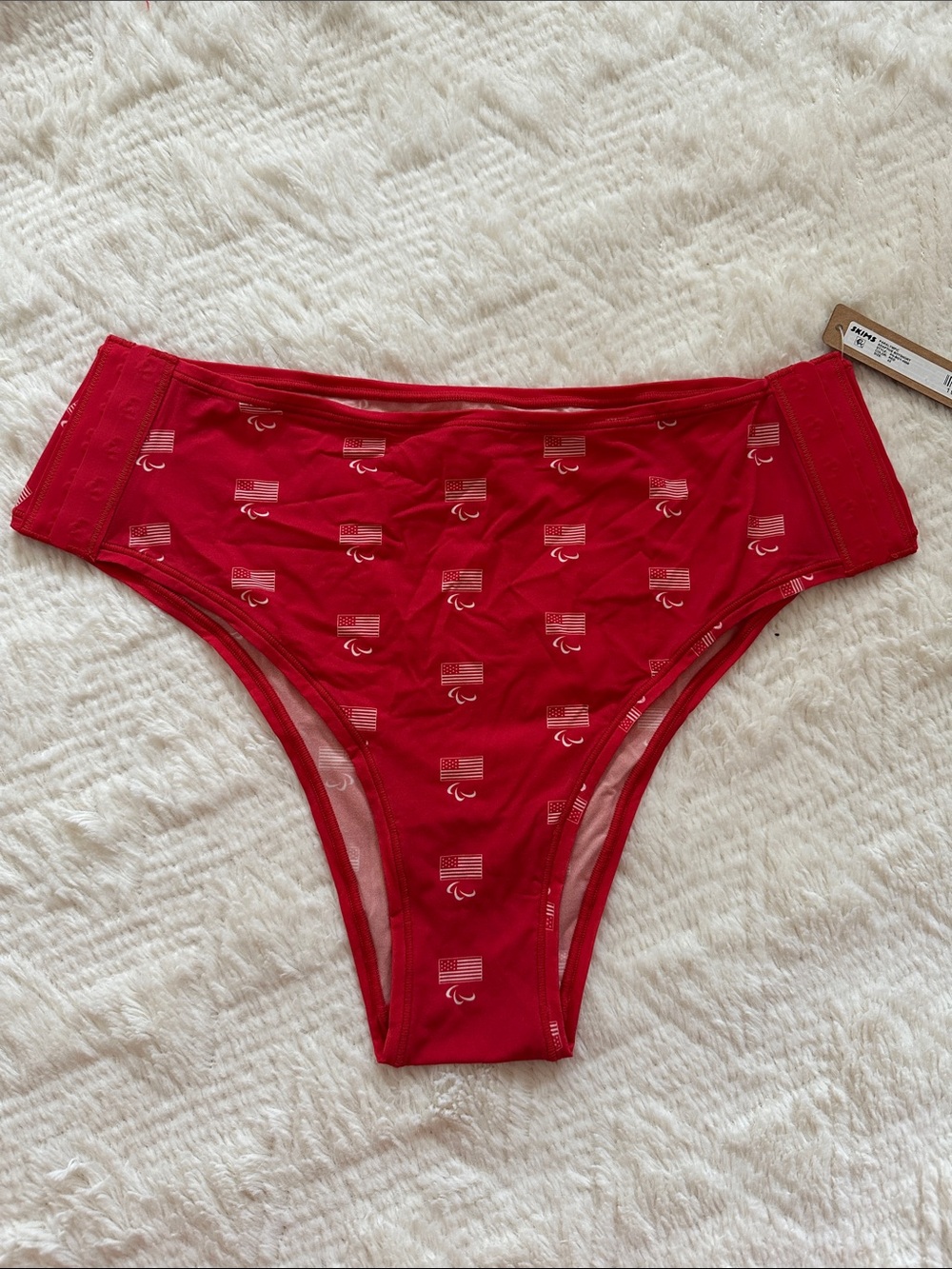 SKIMS Paralympic Adaptive Boyshorts in Red NWT